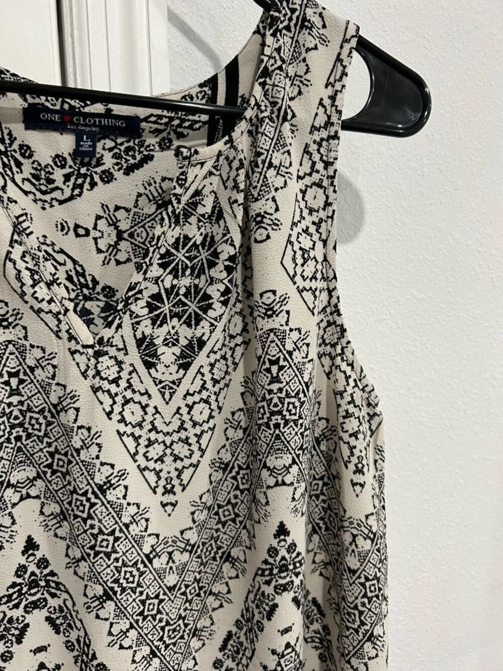 One Clothing Los Angeles Sleeveless Printed Tunic Dress Sz L